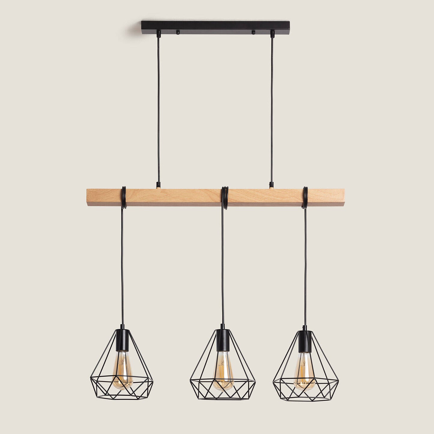 Lámpara Colgante Metal Sardo 3 Focos