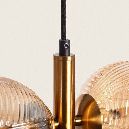 Lámpara Colgante Metal y Cristal Dayla
