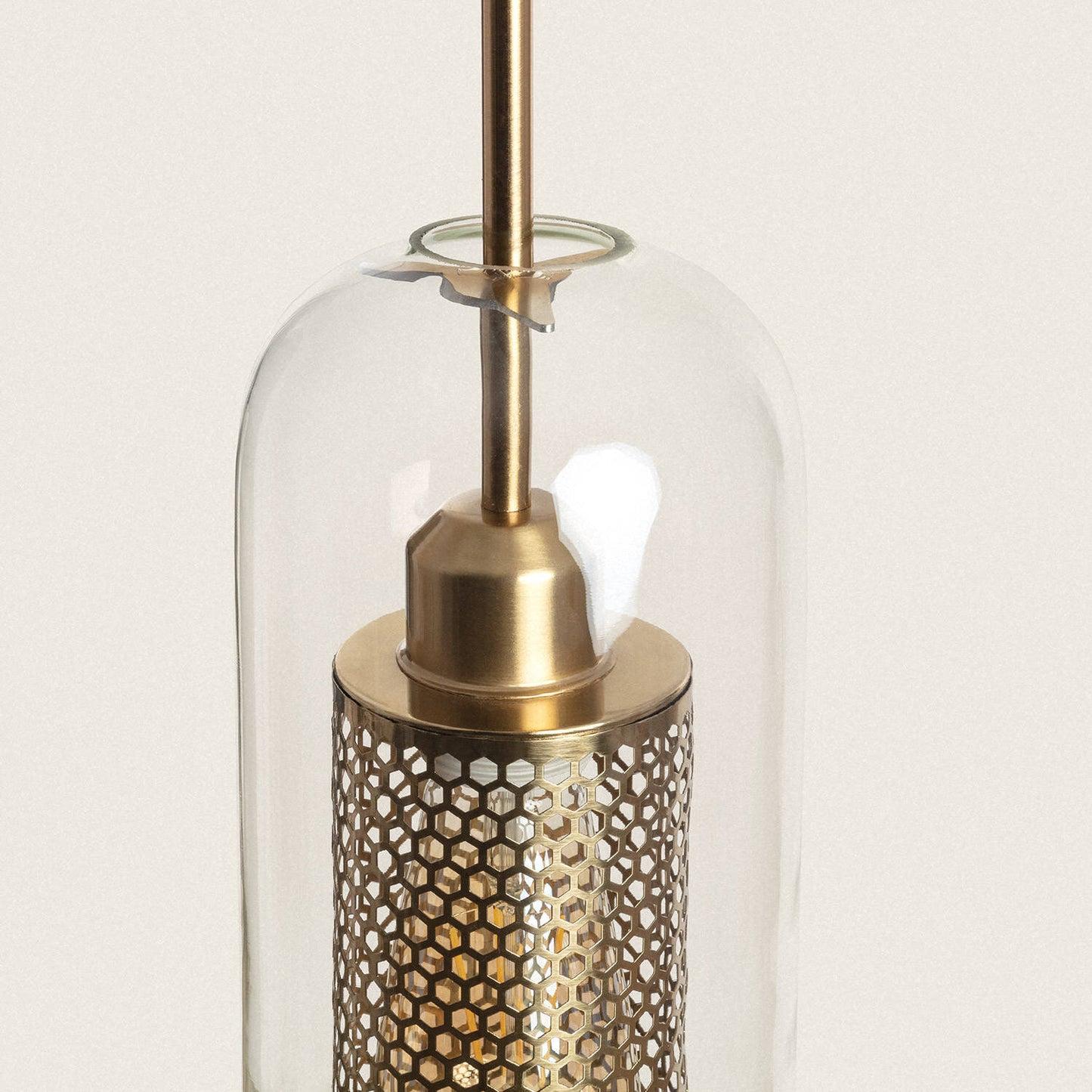 Lámpara Colgante Metal y Cristal Julieta Lungo