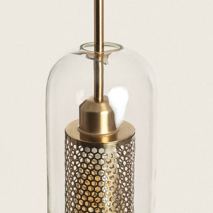 Lámpara Colgante Metal y Cristal Julieta Lungo