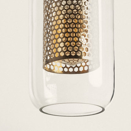 Lámpara Colgante Metal y Cristal Julieta Lungo