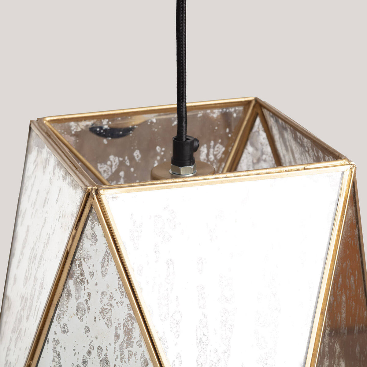 Lámpara Colgante Metal y Cristal Mattina ILUZZIA