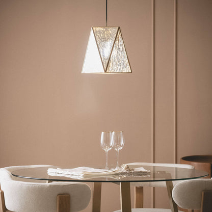 Lámpara Colgante Metal y Cristal Mattina ILUZZIA