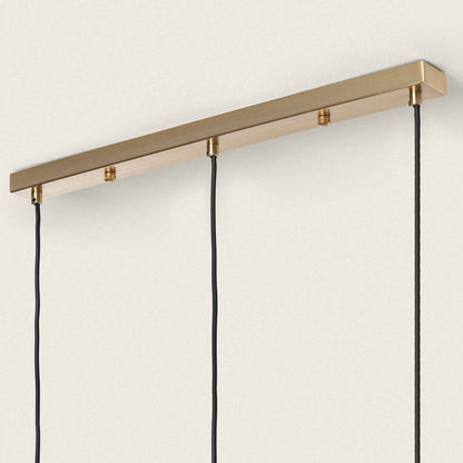 Lámpara Colgante Metal y Cristal Moonlight Brass 3 Focos