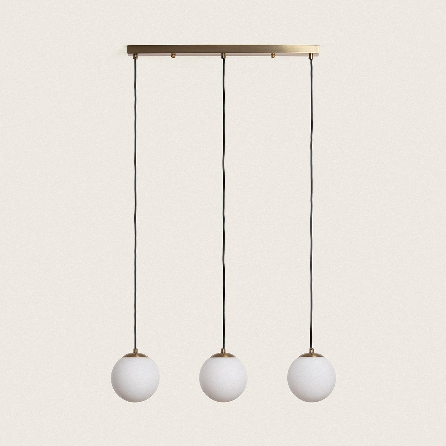 Lámpara Colgante Metal y Cristal Moonlight Brass 3 Focos
