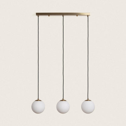 Lámpara Colgante Metal y Cristal Moonlight Brass 3 Focos