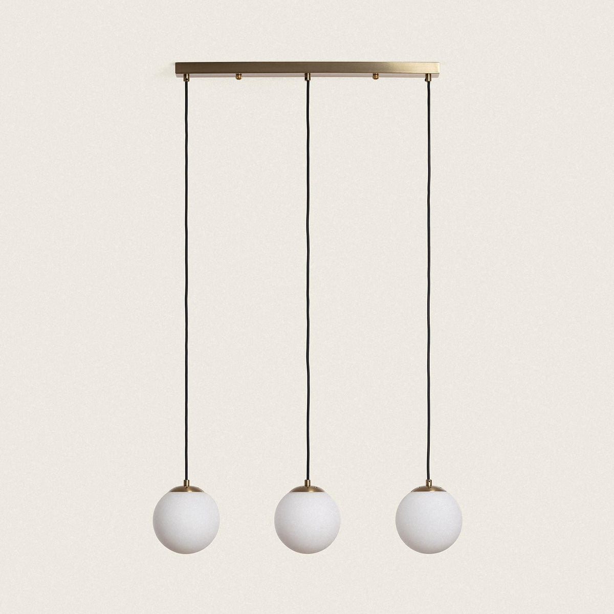 Lámpara Colgante Metal y Cristal Moonlight Brass 3 Focos