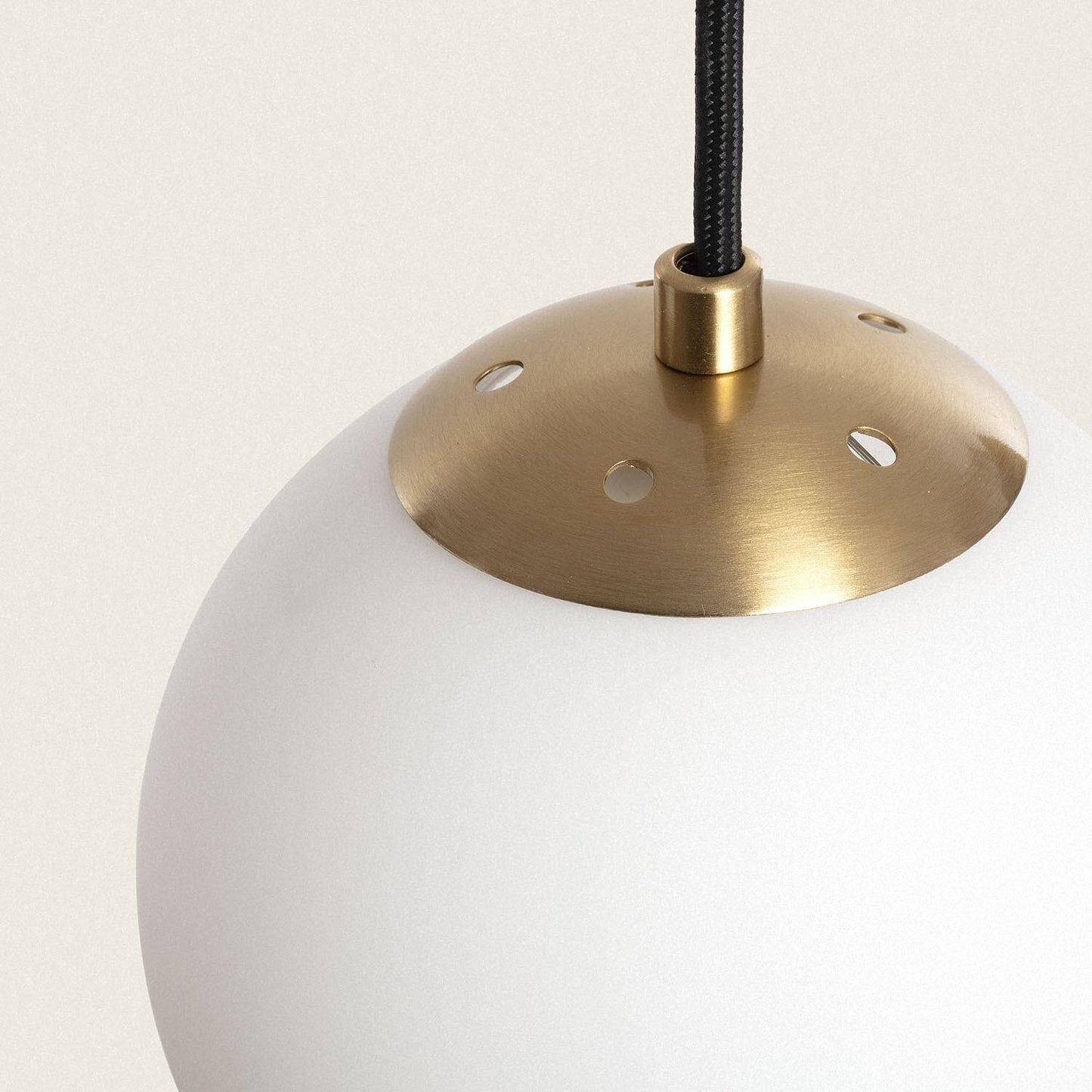 Lámpara Colgante Metal y Cristal Moonlight Brass 3 Focos