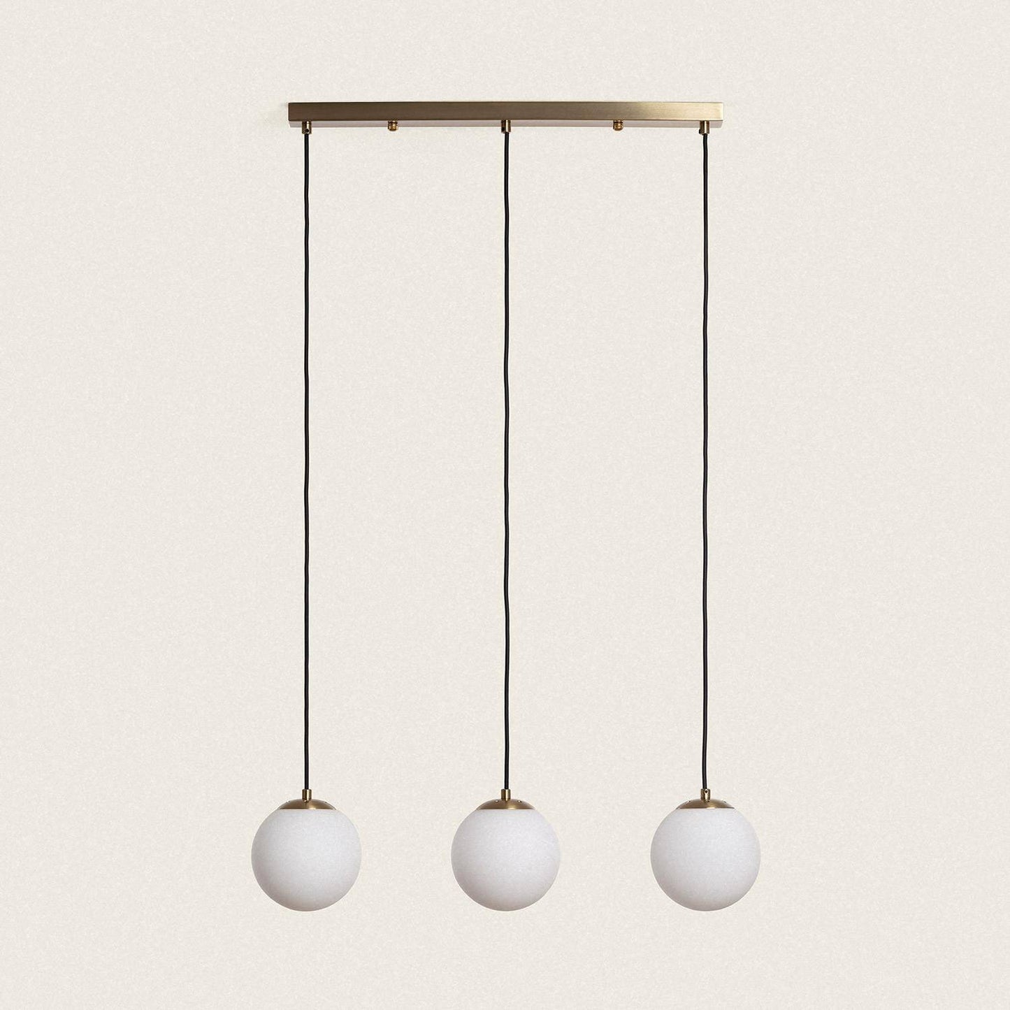 Lámpara Colgante Metal y Cristal Moonlight Brass 3 Focos