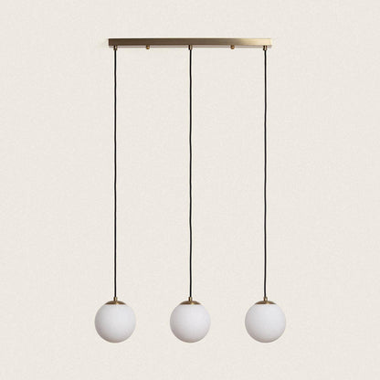 Lámpara Colgante Metal y Cristal Moonlight Brass 3 Focos