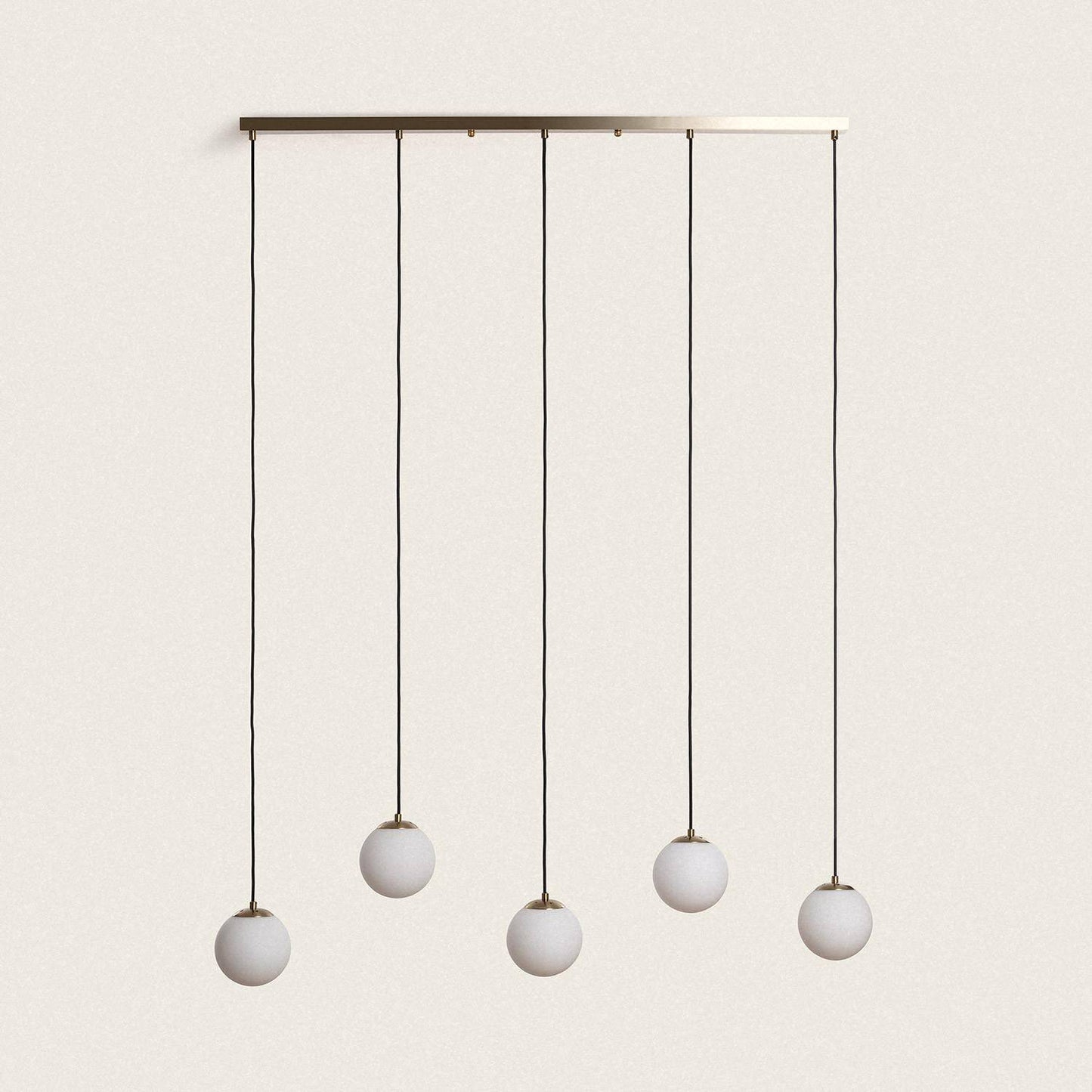 Lámpara Colgante Metal y Cristal Moonlight Brass 5 Focos