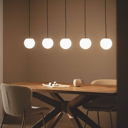 Lámpara Colgante Metal y Cristal Moonlight Brass 5 Focos