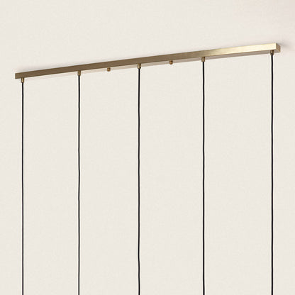 Lámpara Colgante Metal y Cristal Moonlight Brass 5 Focos