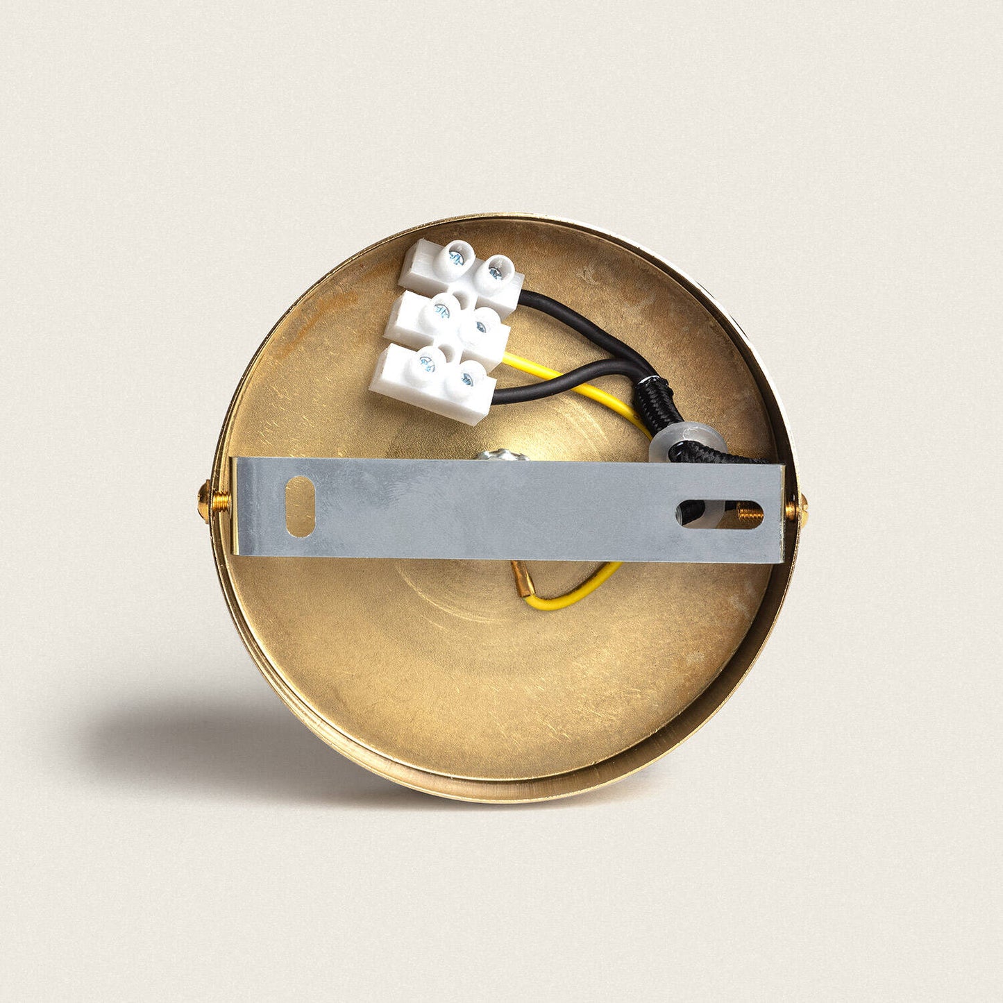 Lámpara Colgante Metal y Cristal Moonlight Brass