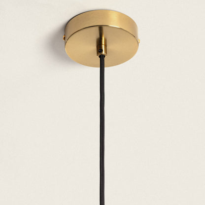 Lámpara Colgante Metal y Cristal Moonlight Brass