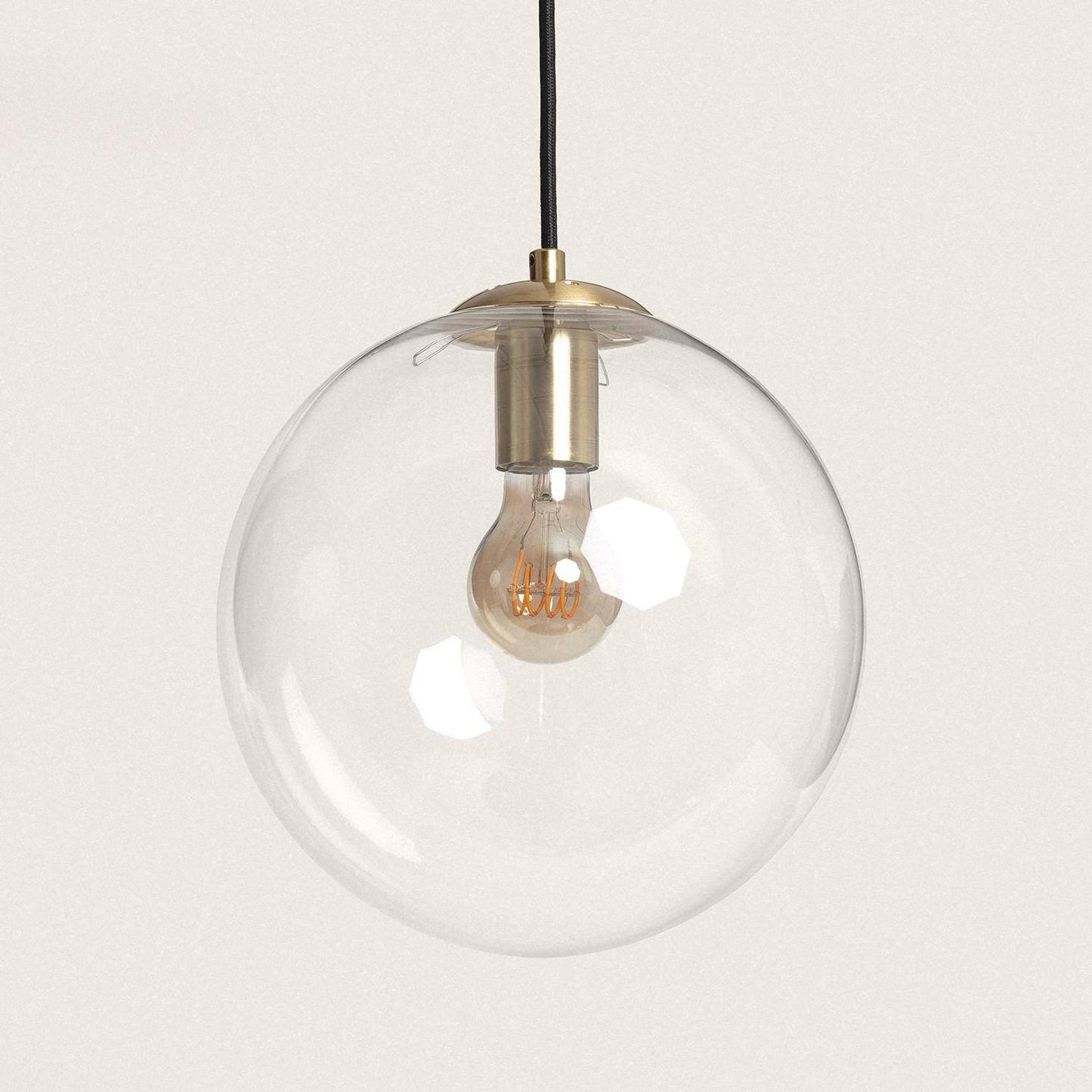 Lámpara Colgante Metal y Cristal Moonlight Clear