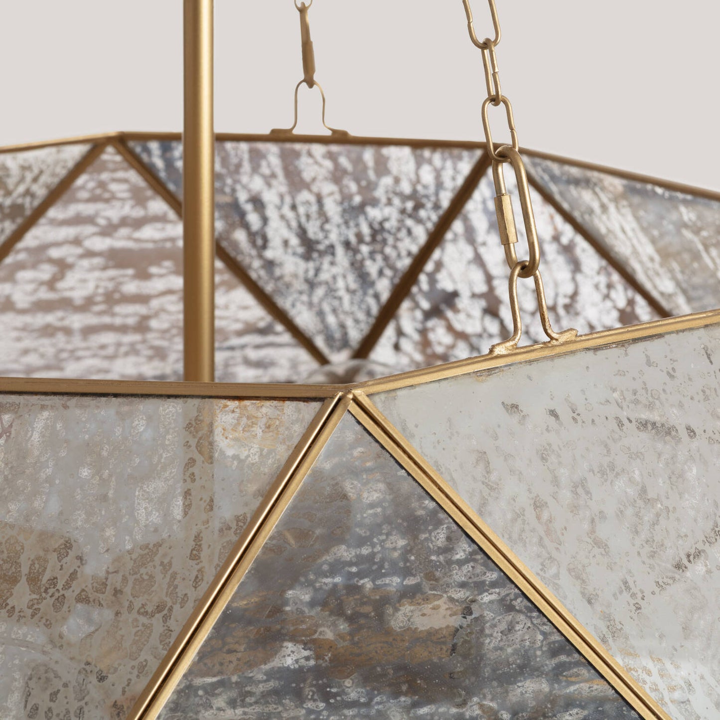 Lámpara Colgante Metal y Cristal Octagon  ILUZZIA