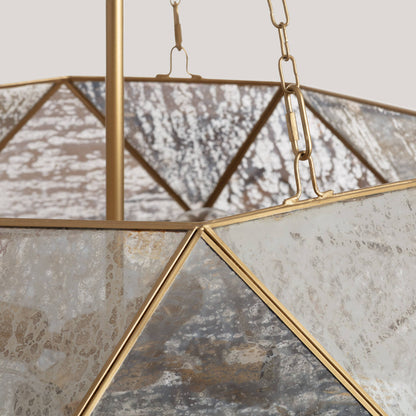 Lámpara Colgante Metal y Cristal Octagon  ILUZZIA