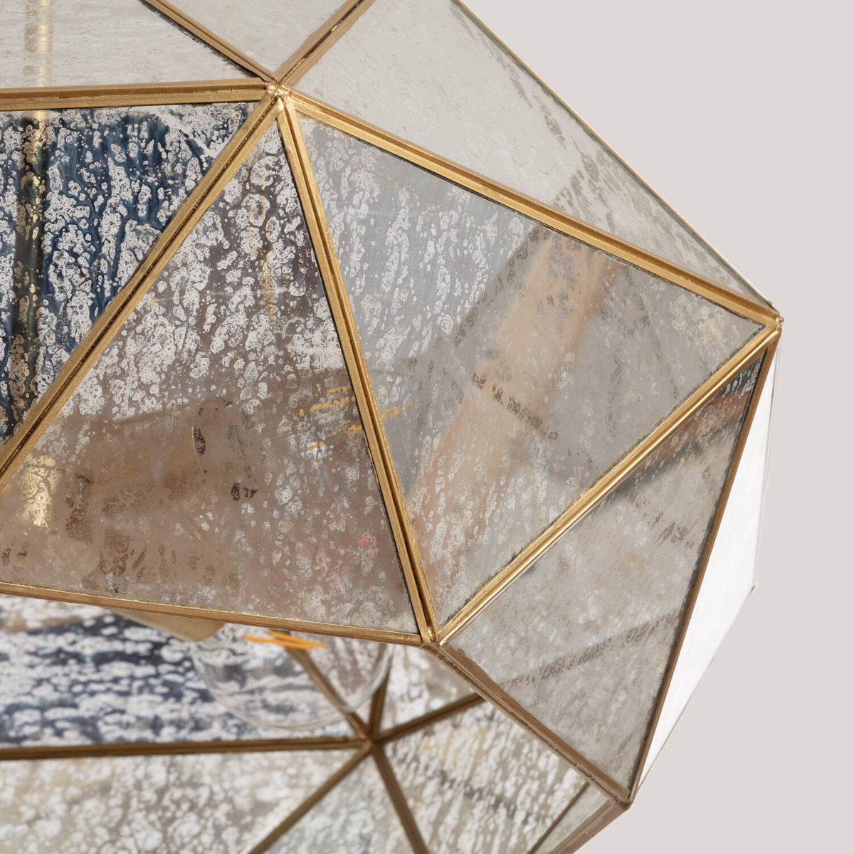 Lámpara Colgante Metal y Cristal Octagon  ILUZZIA