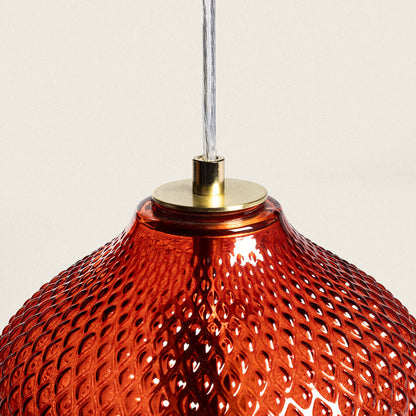 Lámpara Colgante Metal y Cristal Red Stiklu