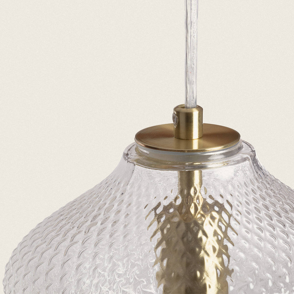 Lámpara Colgante Metal y Cristal Stiklu