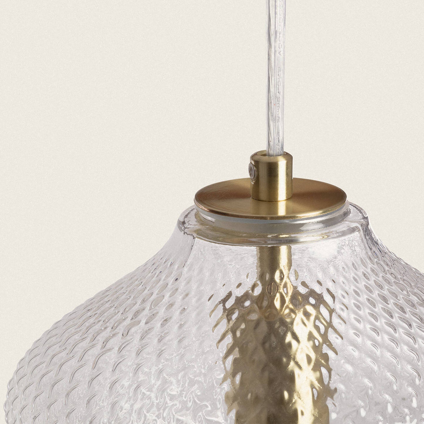 Lámpara Colgante Metal y Cristal Stiklu