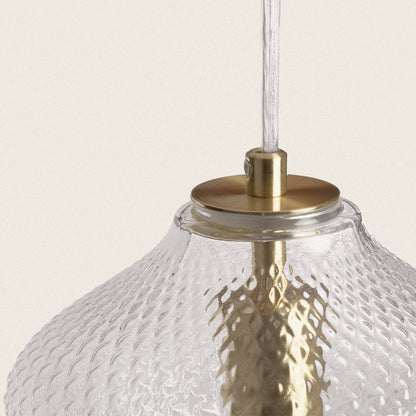 Lámpara Colgante Metal y Cristal Stiklu