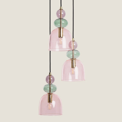 Lámpara Colgante Metal y Cristal Tri Baudelaire