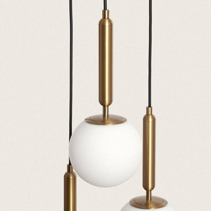 Lámpara Colgante Metal y Cristal Tri Oto