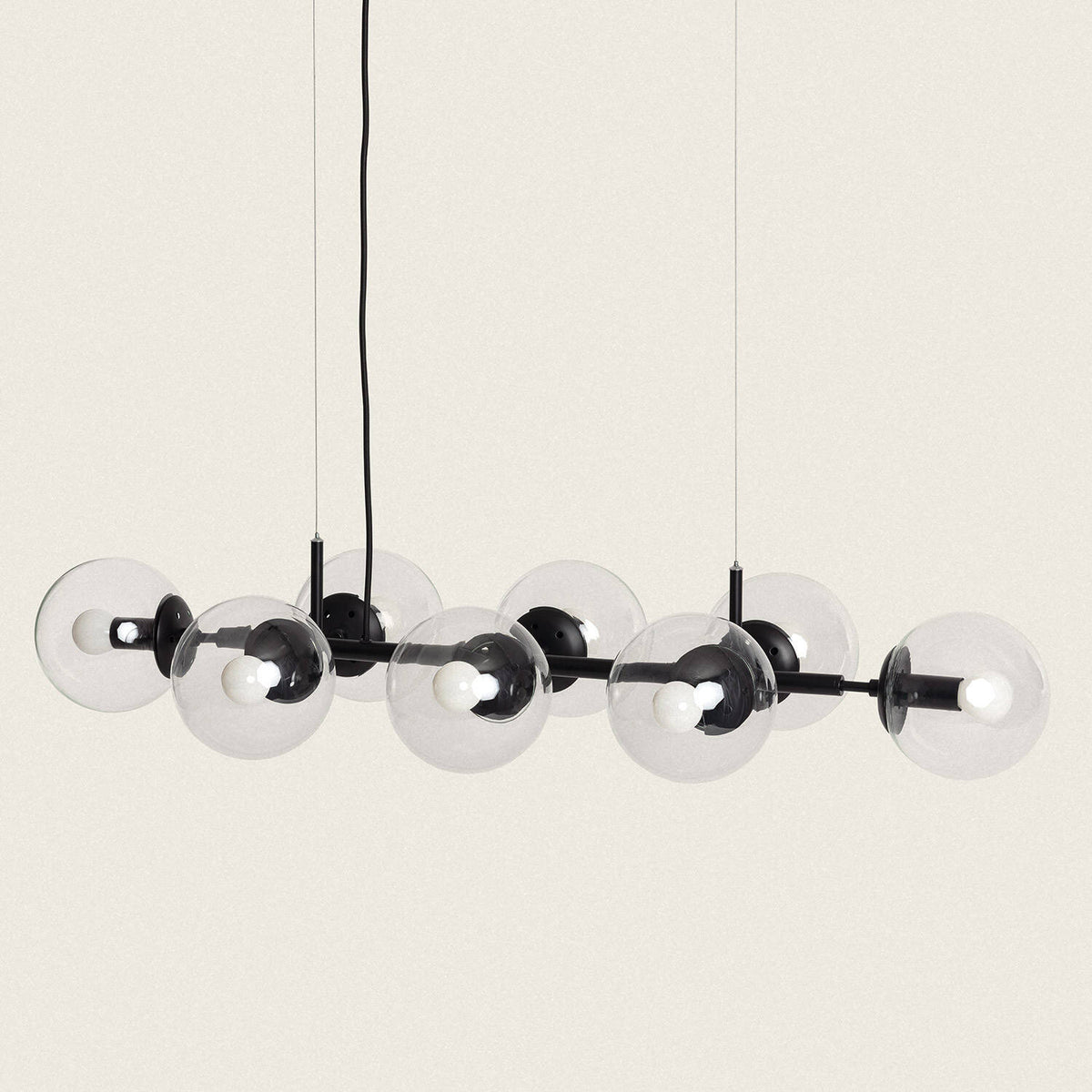 Lámpara Colgante Metal y Cristal Wassily 8 Focos
