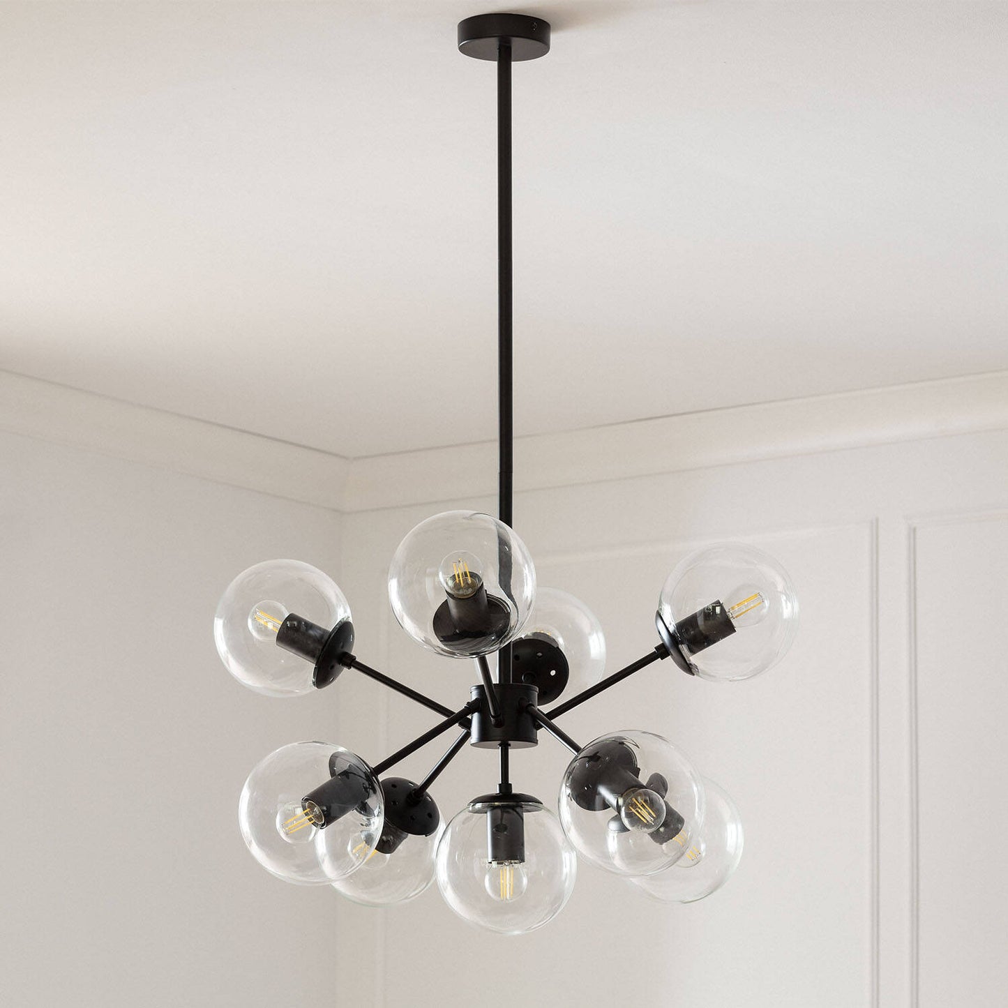 Lámpara Colgante Metal y Cristal Wassily 9 Focos
