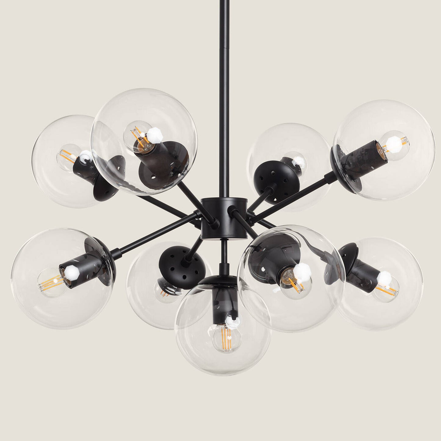 Lámpara Colgante Metal y Cristal Wassily 9 Focos