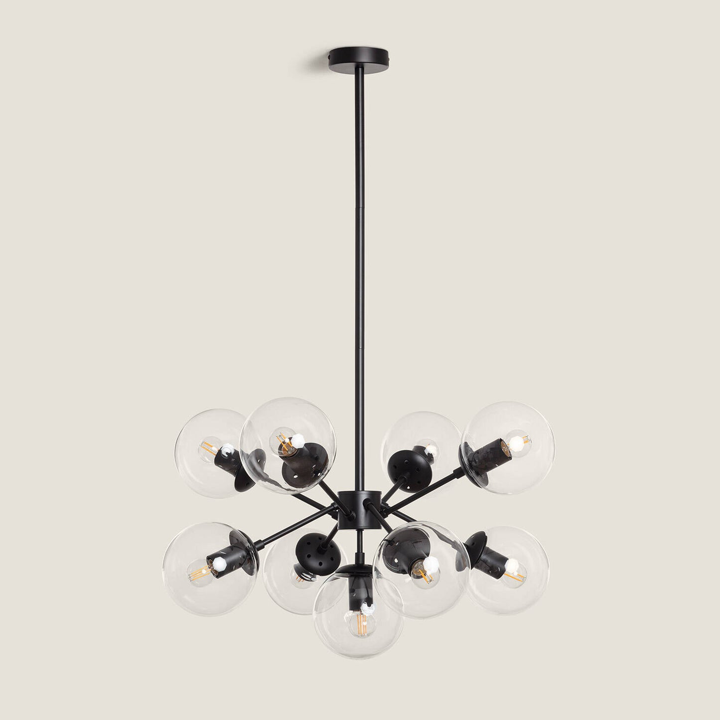 Lámpara Colgante Metal y Cristal Wassily 9 Focos