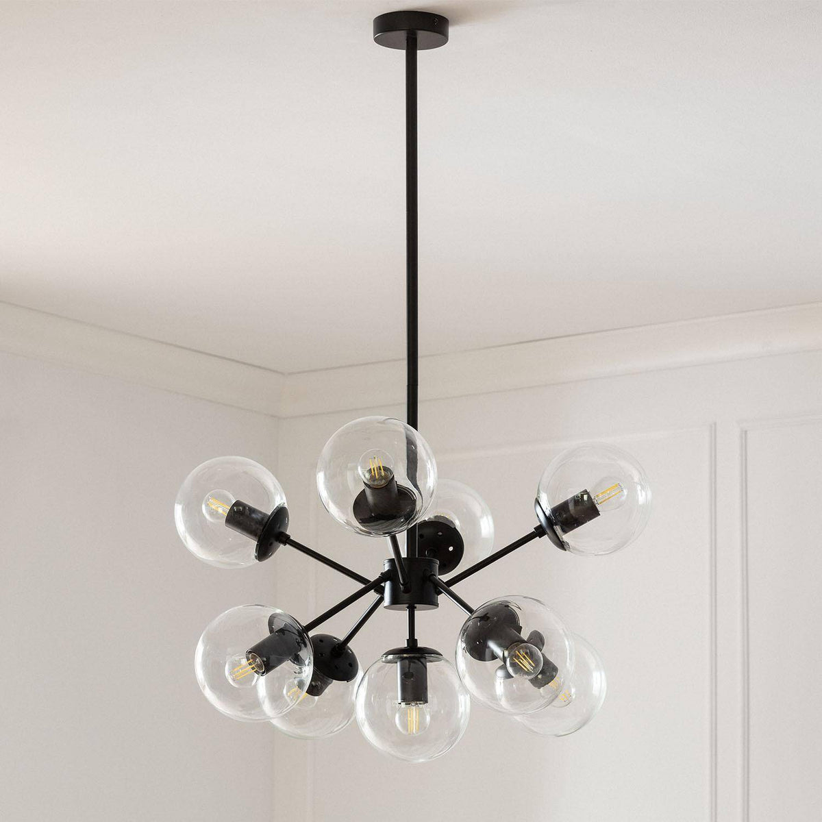 Lámpara Colgante Metal y Cristal Wassily 9 Focos