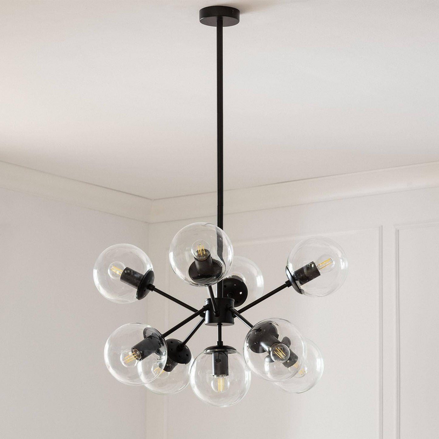 Lámpara Colgante Metal y Cristal Wassily 9 Focos