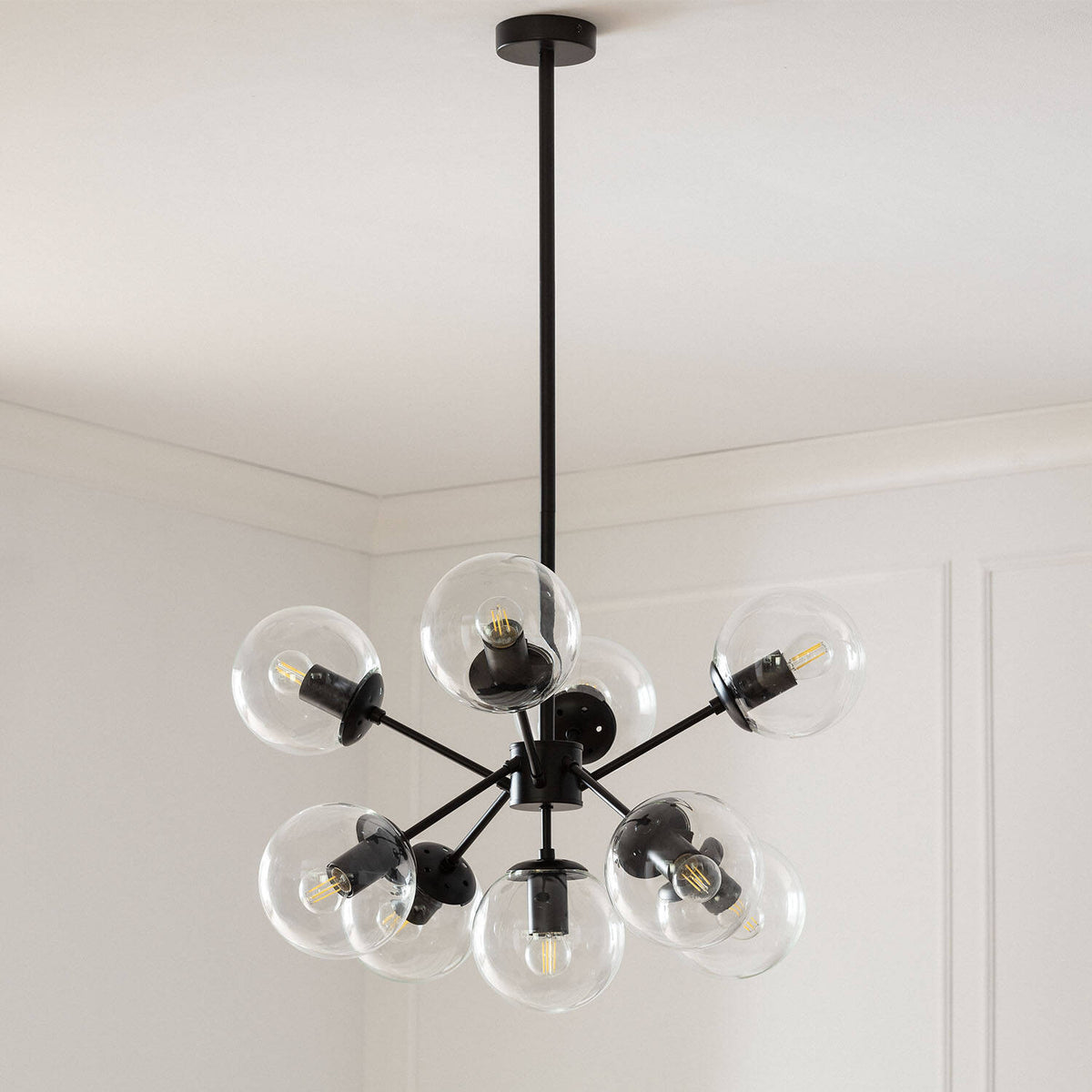 Lámpara Colgante Metal y Cristal Wassily 9 Focos