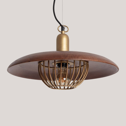 Lámpara Colgante Metal y Madera Alika ILUZZIA