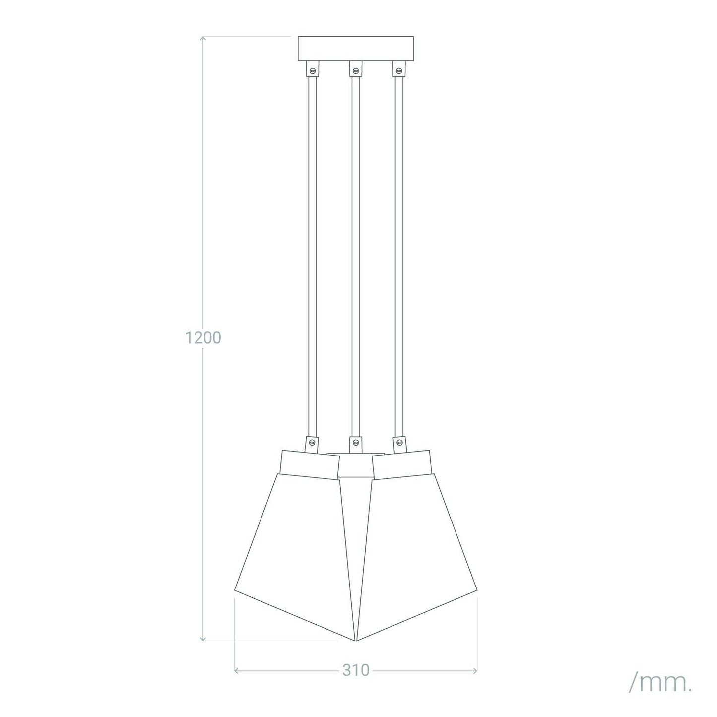 Lámpara Colgante Aluminio y Madera Itai