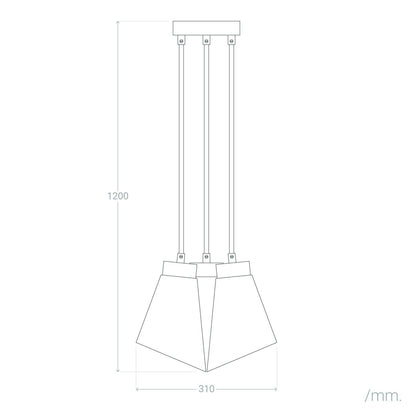 Lámpara Colgante Aluminio y Madera Itai