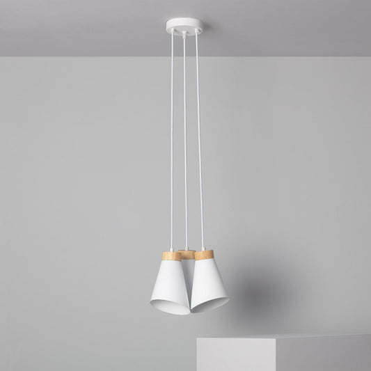 Lámpara Colgante Aluminio y Madera Itai