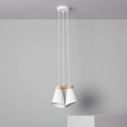 Lámpara Colgante Aluminio y Madera Itai