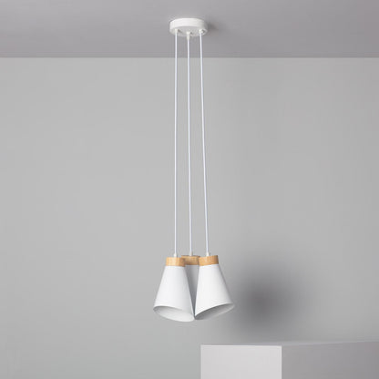 Lámpara Colgante Aluminio y Madera Itai