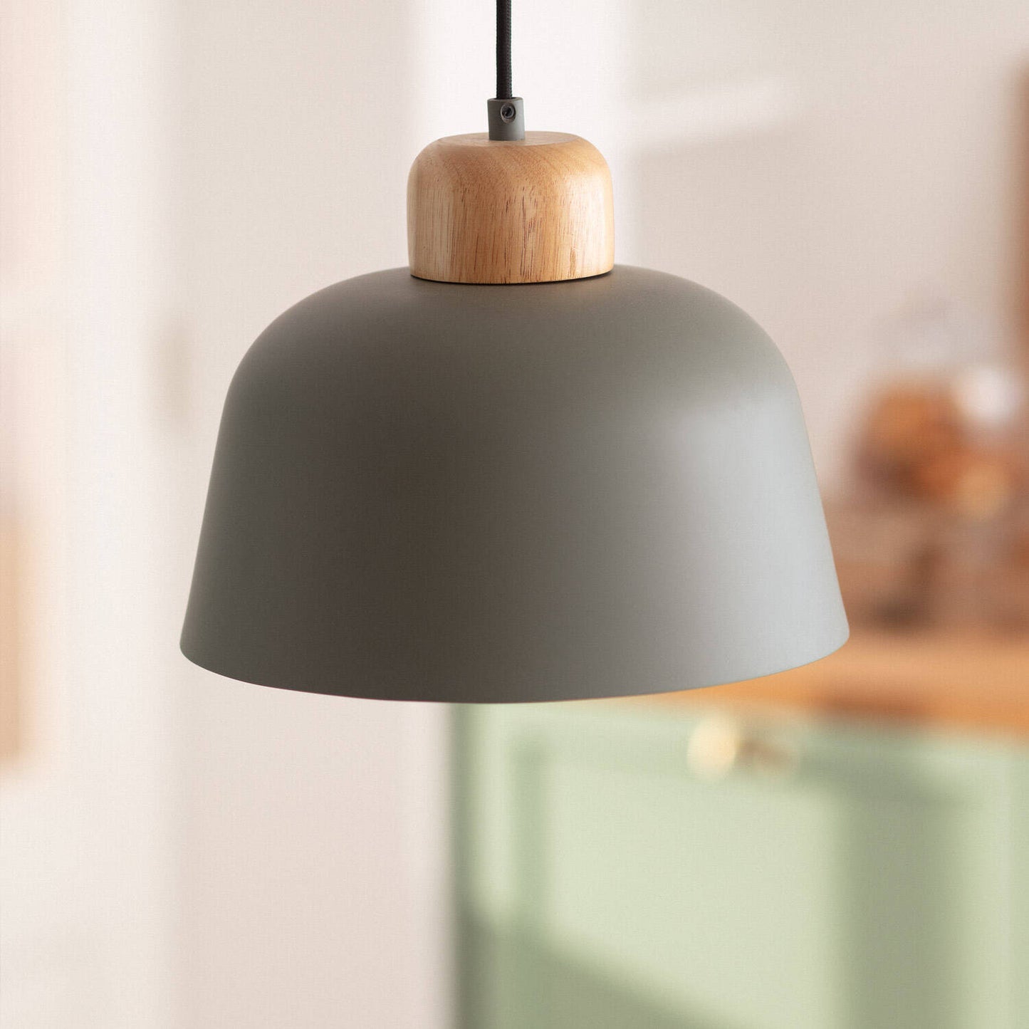 Lámpara Colgante Metal y Madera Wawak