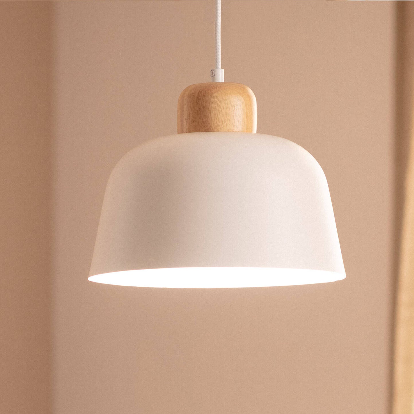 Lámpara Colgante Metal y Madera Wawak
