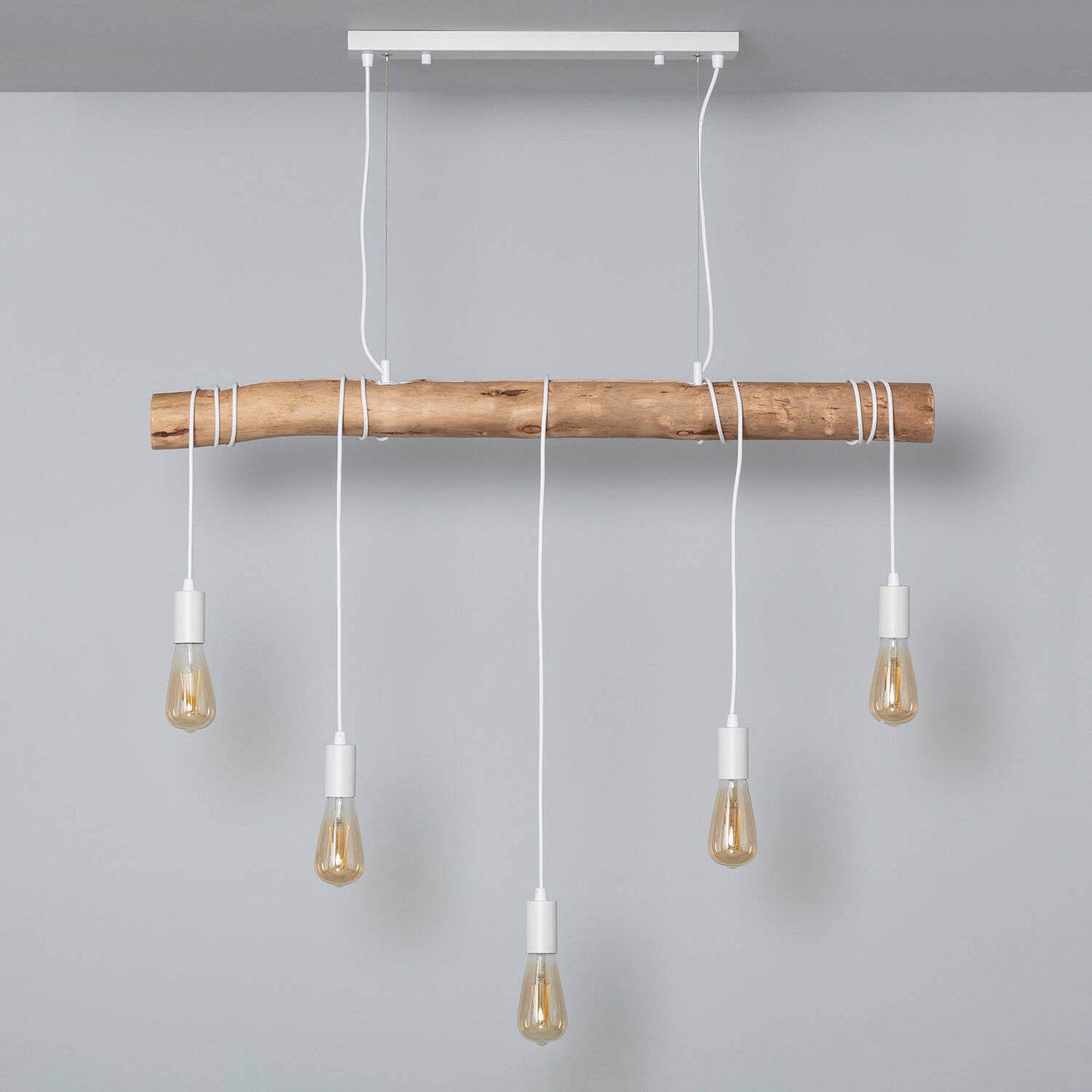 Lámpara Colgante Metal y Madera Yagis