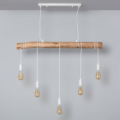 Lámpara Colgante Metal y Madera Yagis