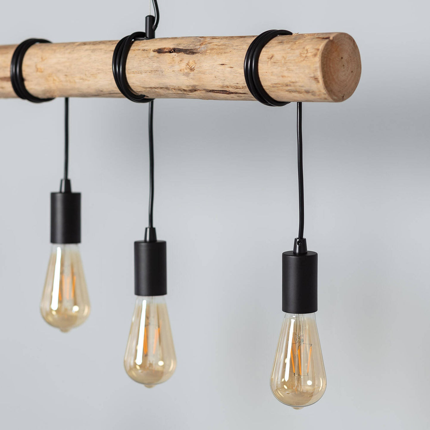 Lámpara Colgante Metal y Madera Yagis