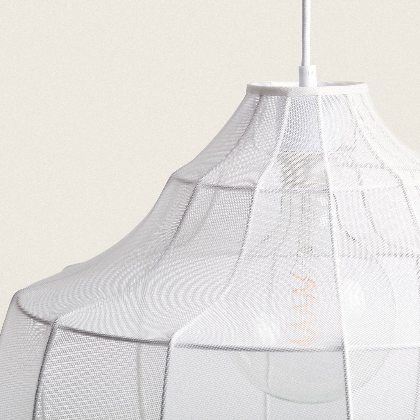 Lámpara Colgante Metal y Tela Ayla L
