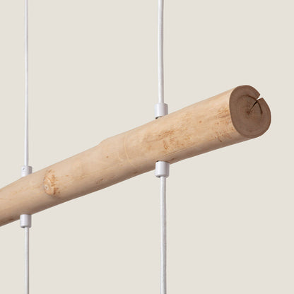 Lámpara Colgante Ratán y Madera Linfen