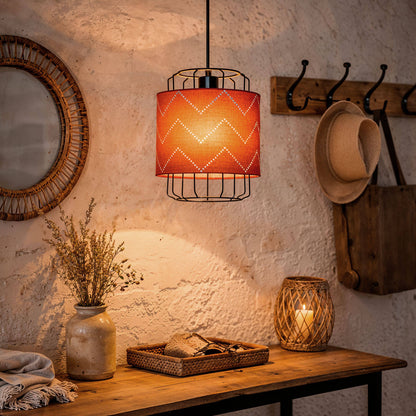 Lámpara Colgante Tela y Metal Pointiza